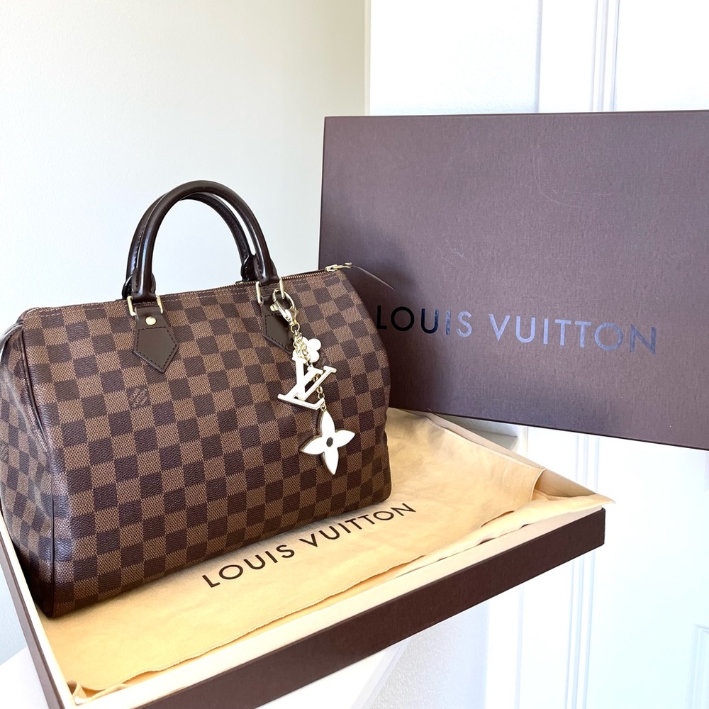 AUTHENTIC LOUIS VUITTON SPEEDY 30 DAMIER EBENE